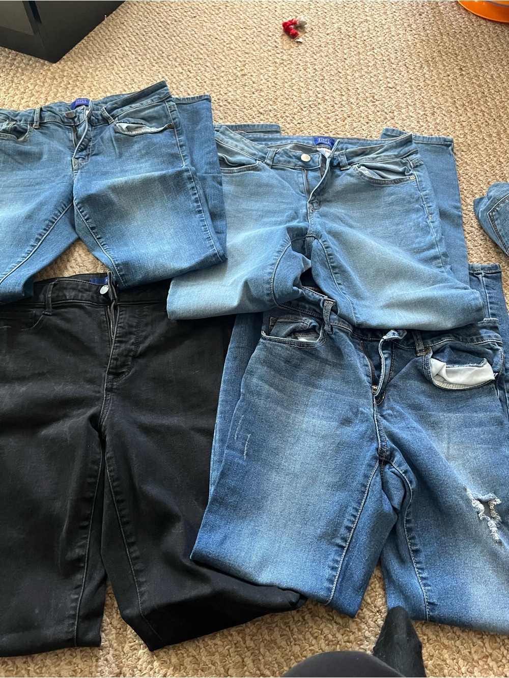 Simply Styled Women's Skinny Jeans - Blue & Black Mix size 8